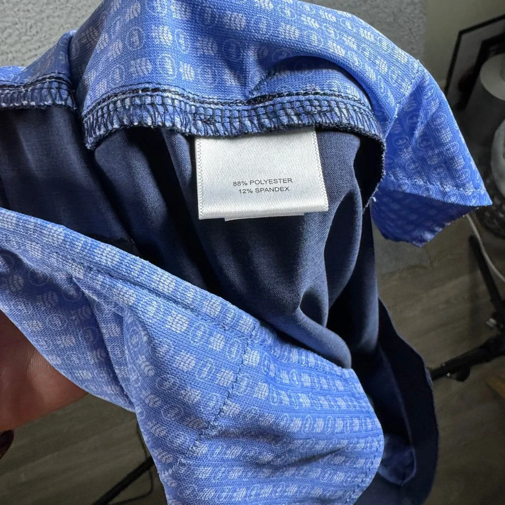 Peter Millar Mens‎ Navy Blue Performance Golf Shorts Size 36 Crown Sport Stretch